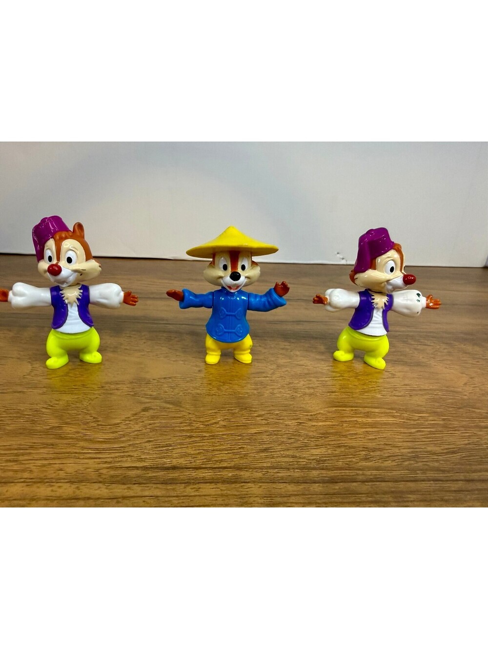 Vintage McDonald's Disney EPCOT Center Chip 'n Dale Lot of 3 World Showcase
